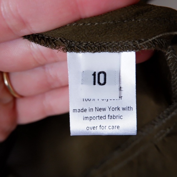 SOLD- RACHEL COMEY Floater Silk Blouse in Olive - Picture 8 of 11